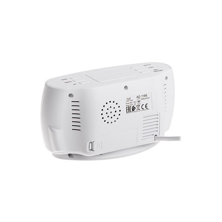 Adler AD 1186W alarm clock Digital alarm clock Black White