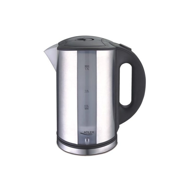 Adler AD 1216 electric kettle 1.7 L Black Silver 2200 W