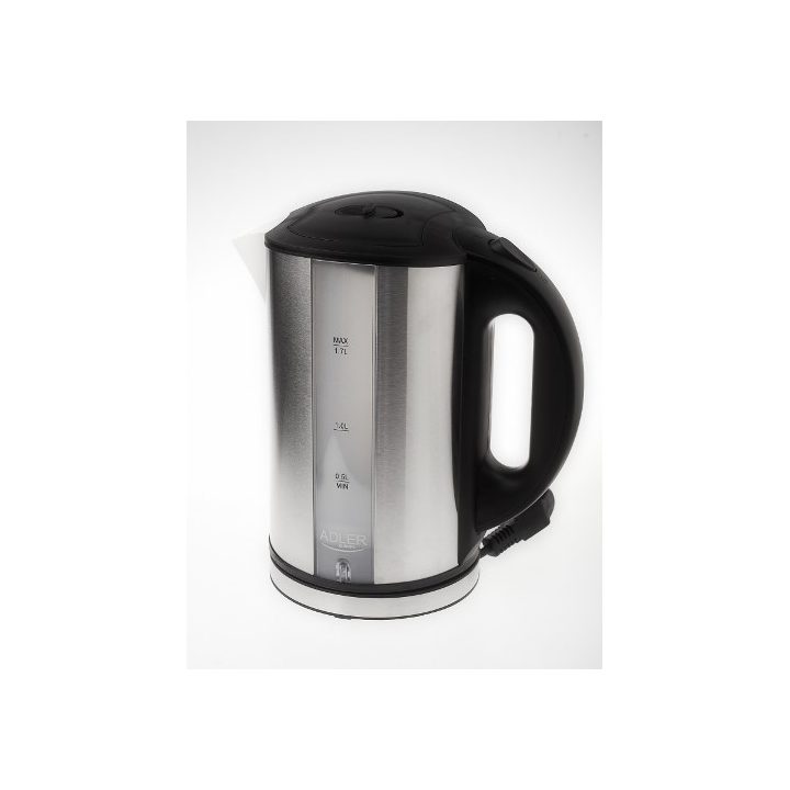 Adler AD 1216 electric kettle 1.7 L Black Silver 2200 W
