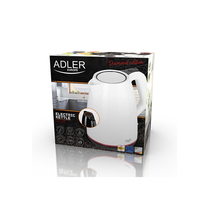 Adler AD 1277 W electric kettle 1.7 L 2200 W White