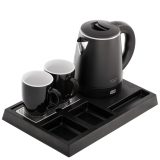 Adler AD 1387 Hotel kettle stainless steel 1 L + tray with cups black