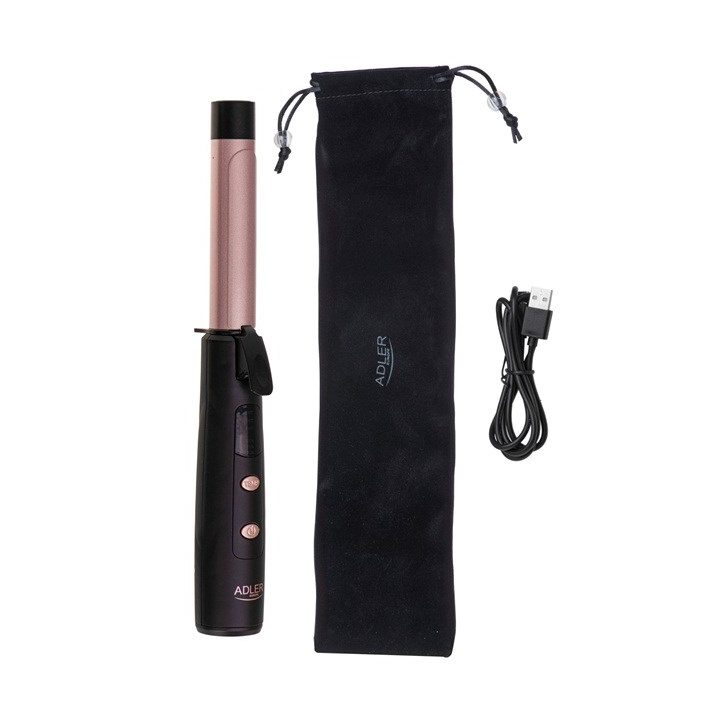 Adler AD 2120 Wireless USB curler black pink