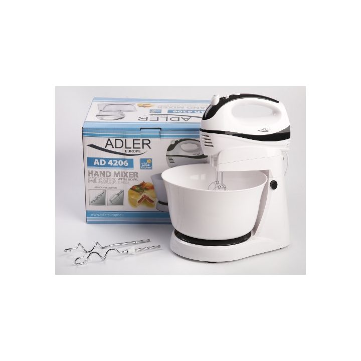 Adler AD 4206 Stand mixer Black White 300 W