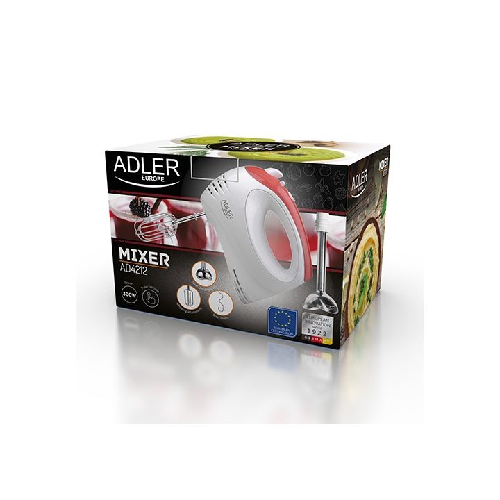 Adler AD 4212 mixer Hand mixer Red White