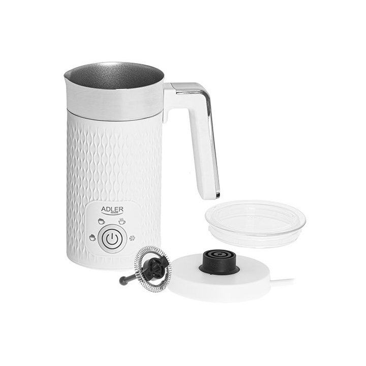 Adler AD 4494 milk frother/warmer Automatic Metallic White