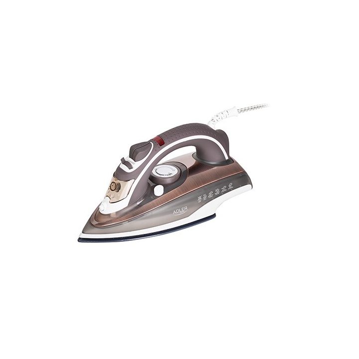 Adler AD 5030 iron Steam iron Ceramic soleplate 3000 W Brown Grey White
