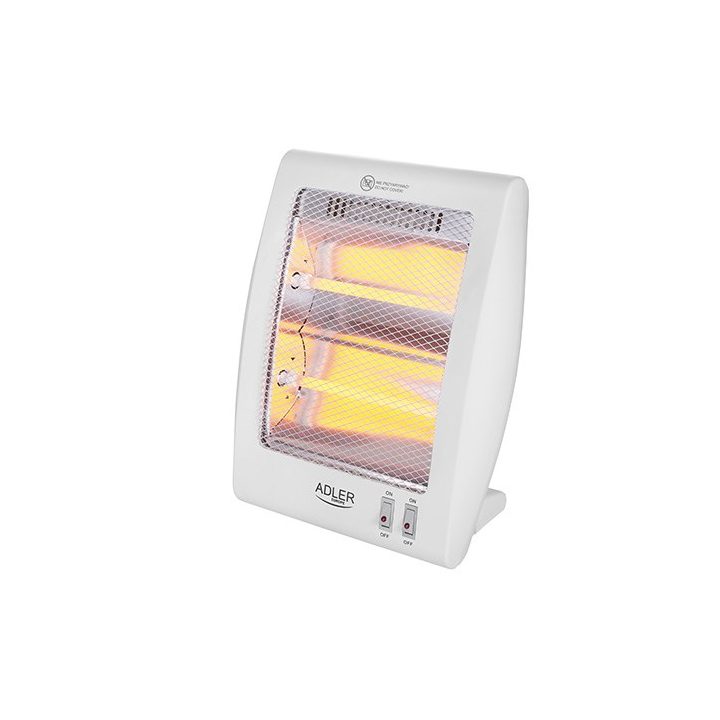 Adler AD 7709 Indoor White 800 W Quartz electric space heater