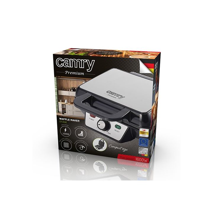 Camry CR 3046 waffle iron 2 waffle(s) Black 1000 W