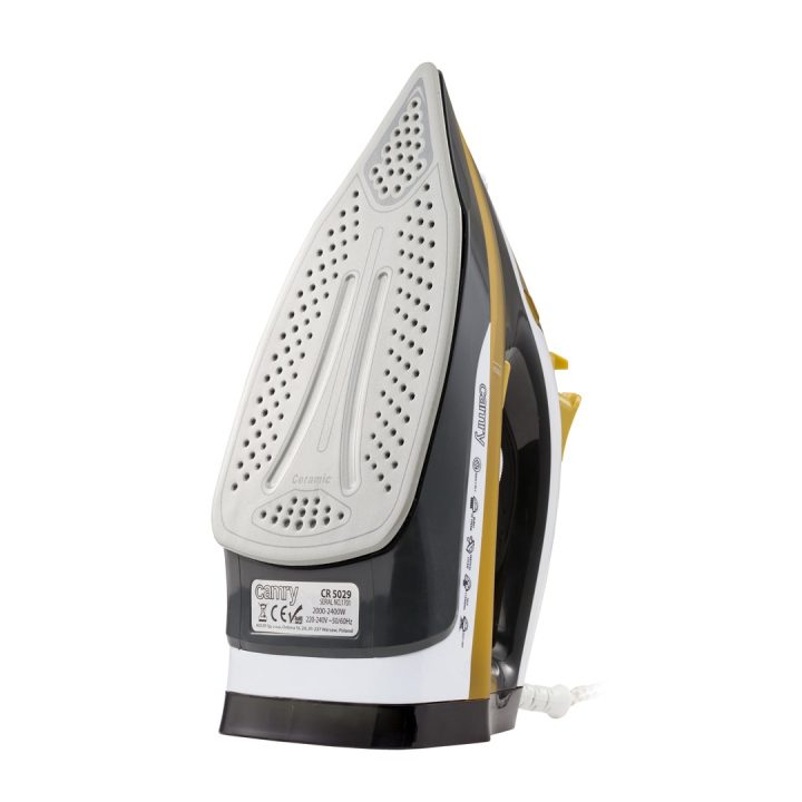 Camry CR 5029 iron Steam iron Black Yellow 2400 W