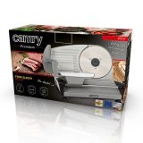 Camry Premium CR 4702 slicer Electric Black Grey Satin steel Stainless steel