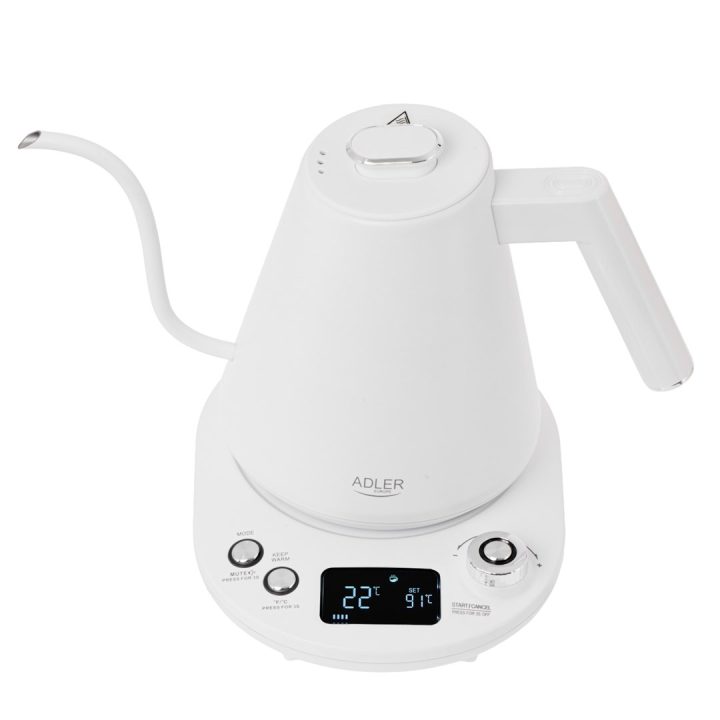 Electric kettle ADLER AD 1349w with long spout 1.0L White