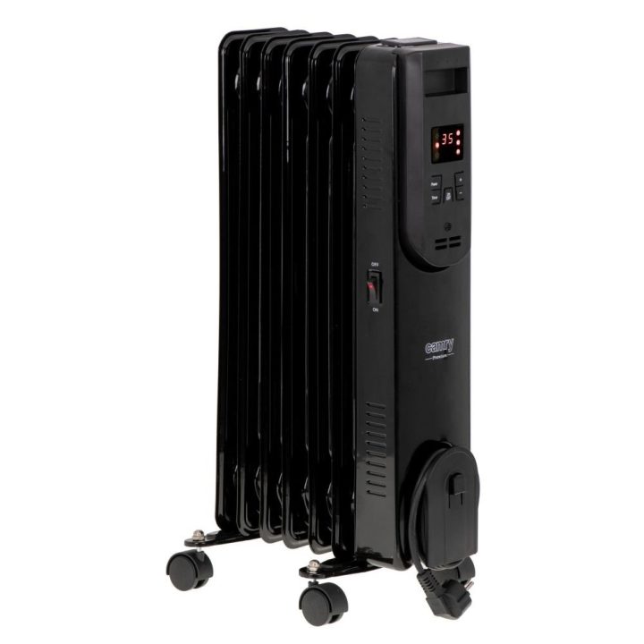 Electric oil heater with remote control CAMRY CR 7812 7 ribs 1500 W black