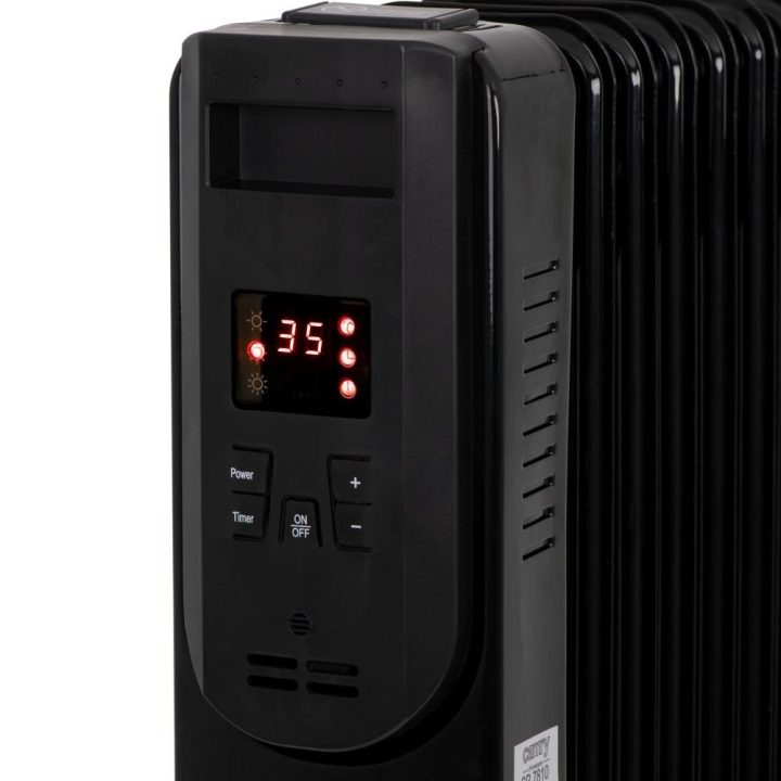 Electric oil heater with remote control CAMRY CR 7814 13 fins 2500 W black