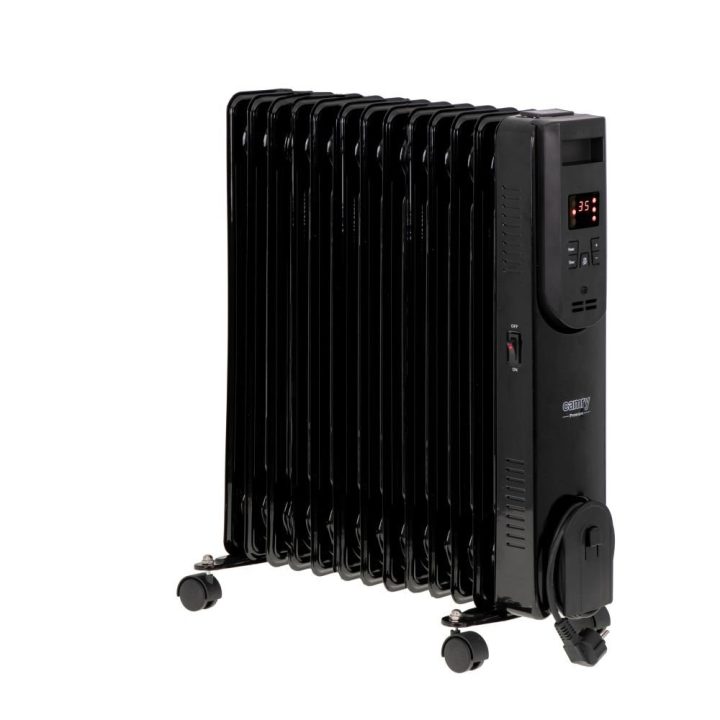 Electric oil heater with remote control CAMRY CR 7814 13 fins 2500 W black