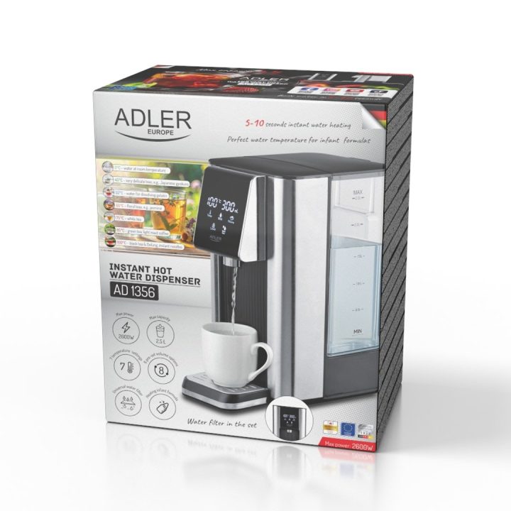 Hot Water Dispenser ADLER AD 1356 2.5 L Black Silver