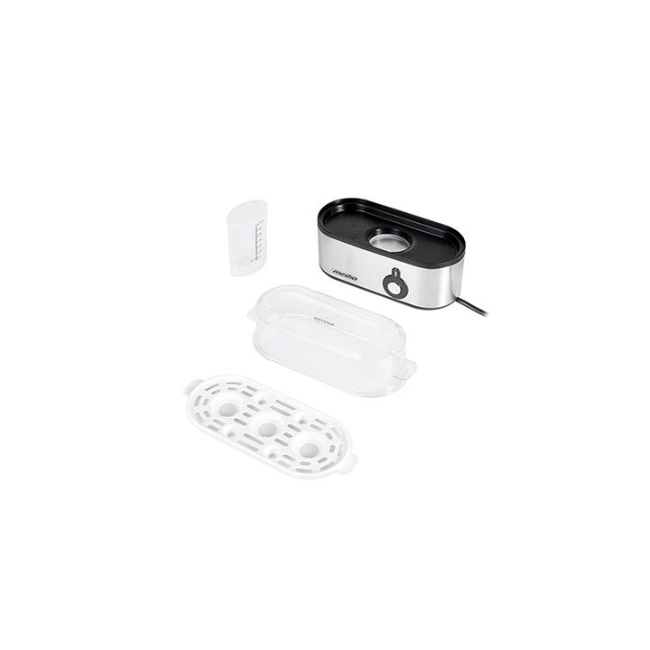 Mesko MS 4485 egg cooker 3 egg(s) 210 W Black Silver Transparent