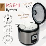Mesko MS 6411 rice cooker Black Stainless steel 1000 W