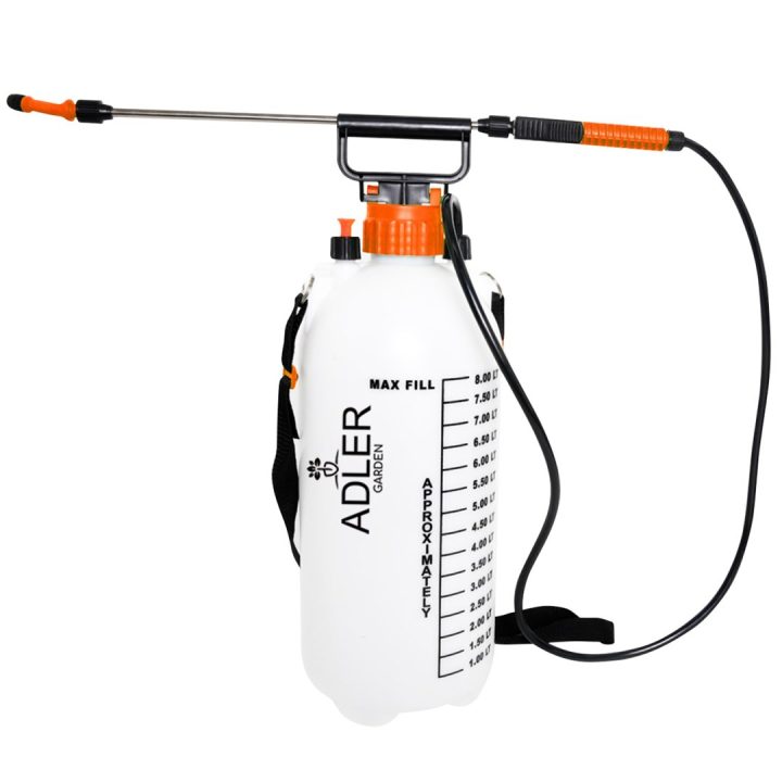 Pressure Sprayer ADLER AD 6809 manual 8L White Orange