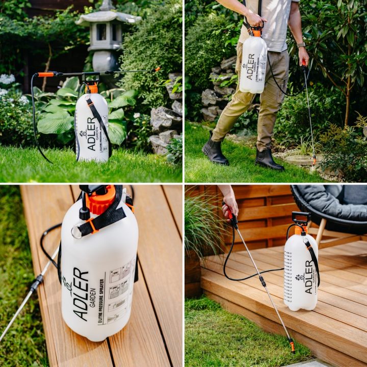 Pressure Sprayer ADLER AD 6809 manual 8L White Orange