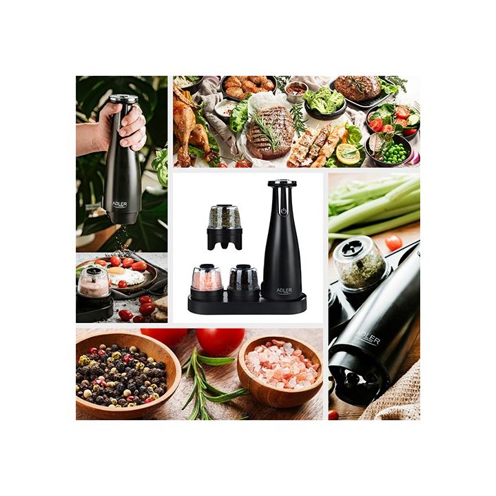 Spice mill set Adler AD 4449B Black