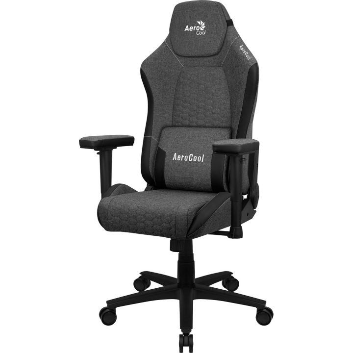 Aerocool CROWNASHBK Ergonomic Gaming Chair Adjustable Cushions AeroWeave Technology Black