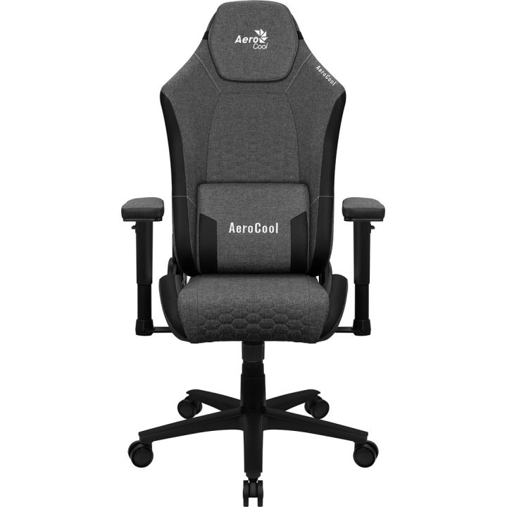 Aerocool CROWNASHBK Ergonomic Gaming Chair Adjustable Cushions AeroWeave Technology Black