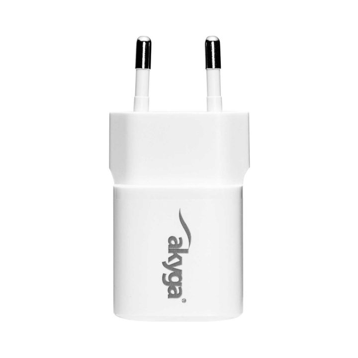Akyga AK-CH-22 USB-Ladegerät 25 W Ausgangsstrom max. 3 A USB-C Universal Tablet Telephone Smartwatch Mobile phone White AC Fast