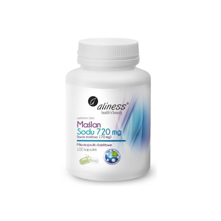 ALINESS Sodium Butyrate 720 mg (Butyric Acid 170 mg) – dietary supplement – 100 capsules