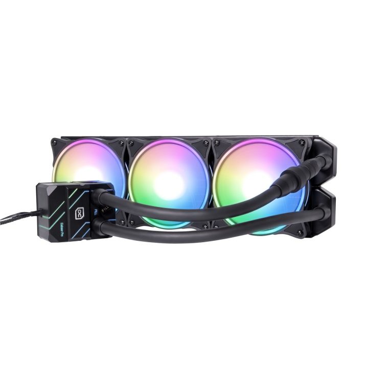 Alphacool Eisbaer Pro Aurora 360 Processor All-in-one liquid cooler 12 cm Black White 1 pc(s)