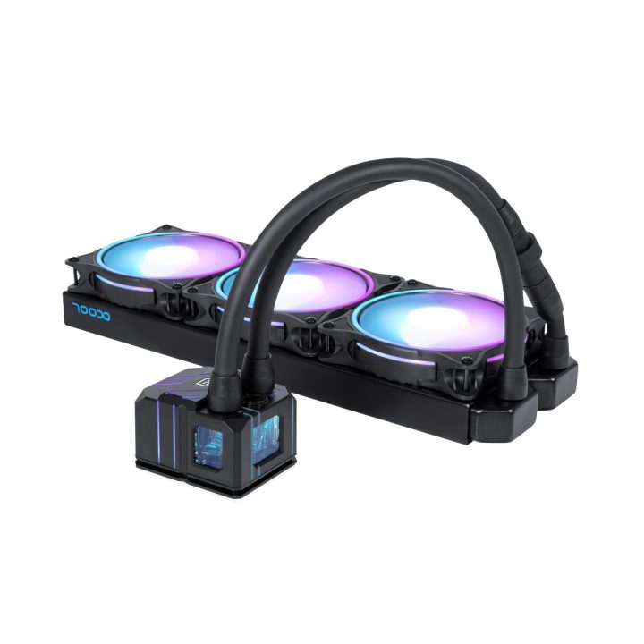 Alphacool Eisbaer Pro Aurora 360 Processor All-in-one liquid cooler 12 cm Black White 1 pc(s)