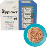 APPLAWS Fish selection multipack in broth - wet cat food - 12x70g
