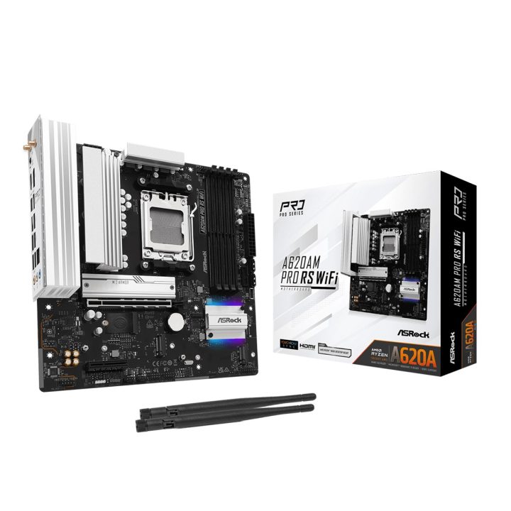 Asrock A620AM Pro RS WiFi AMD A620A Socket AM5 micro ATX