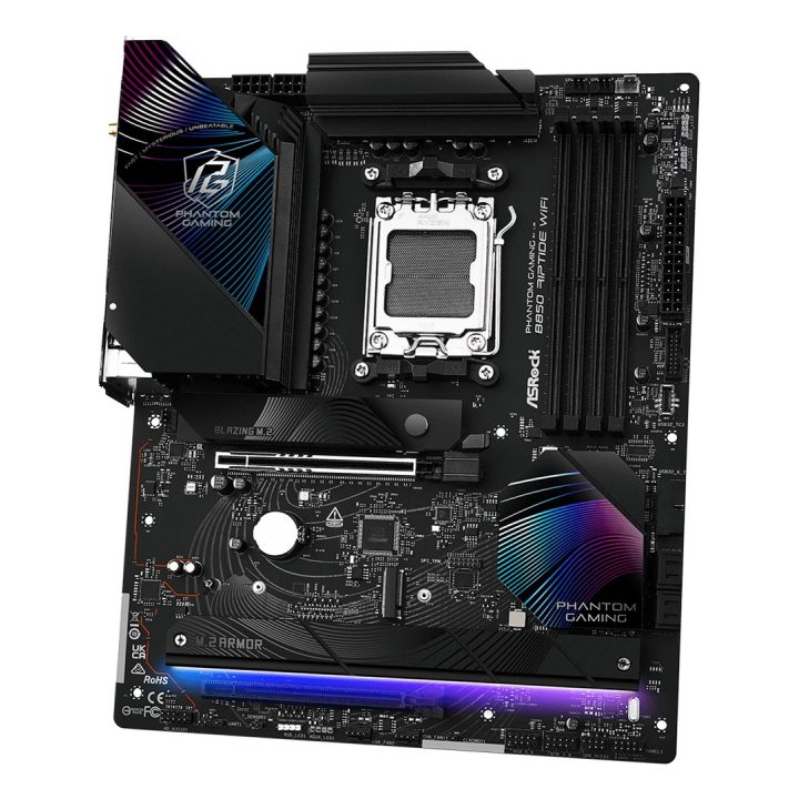 Asrock Phantom Gaming B850 Riptide WiFi AMD B850 Socket AM5 ATX
