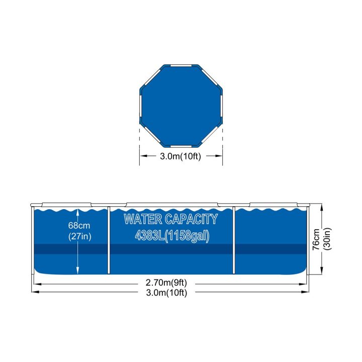 AVENLI Round Frame Swimming Pool 305x76 Set