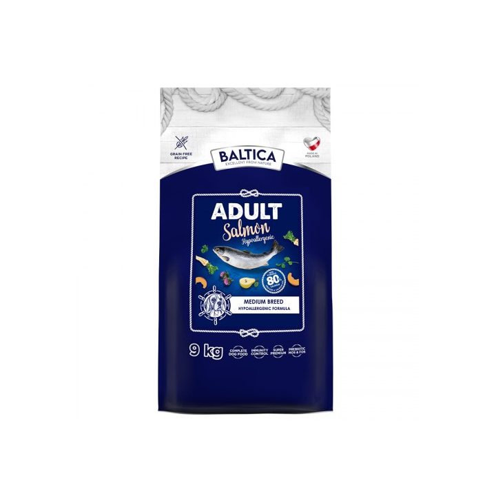 BALTICA Excellent Hypoallergenic Adult Medium breeds Salmon - dry dog food - 9kg