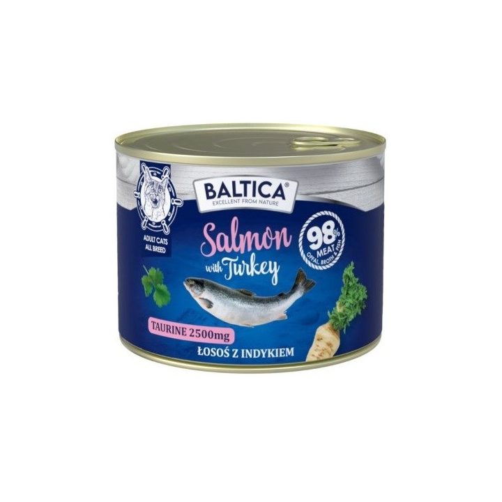 BALTICA Excellent Salmon with turkey - wet cat food - 185g