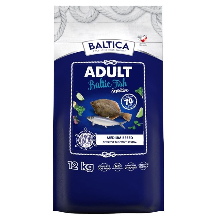 BALTICA Excellent Sensitive Baltic fish Medium breed Mono - dry dog food - 12kg