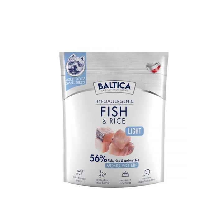 BALTICA Nutraceutic Hypoallergenic Light S Fish with rice - dry dog food - 1kg