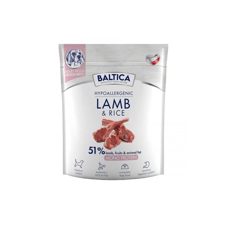 BALTICA Nutraceutic Hypoallergenic M Lamb with rice - dry dog food - 1kg