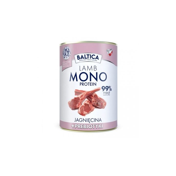 BALTICA Nutraceutic Monoprotein Lamb with prebiotics - wet dog food - 400g