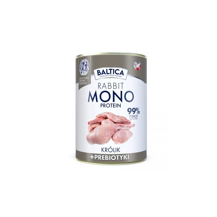BALTICA Nutraceutic Monoprotein Rabbit with prebiotics - wet dog food - 400g