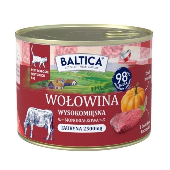 BALTICA Smaki regionów Beef with liver - wet cat food - 185g
