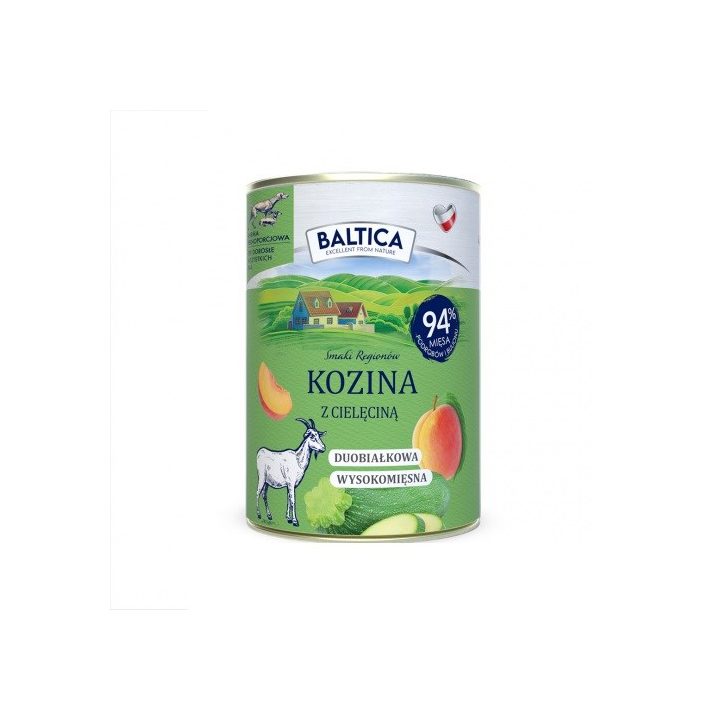 BALTICA Smaki regionów Goat with veal - wet dog food - 400g