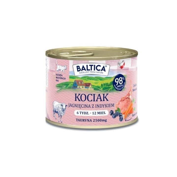 BALTICA Smaki regionów Kitten Lamb with turkey - wet cat food - 185g