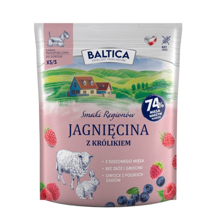 BALTICA Smaki regionów Small breeds Lamb with rabbit - dry dog food - 1kg