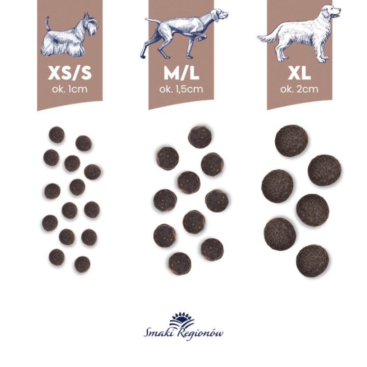 BALTICA Smaki regionów Small breeds Venison with forest fruits - dry dog food - 1kg