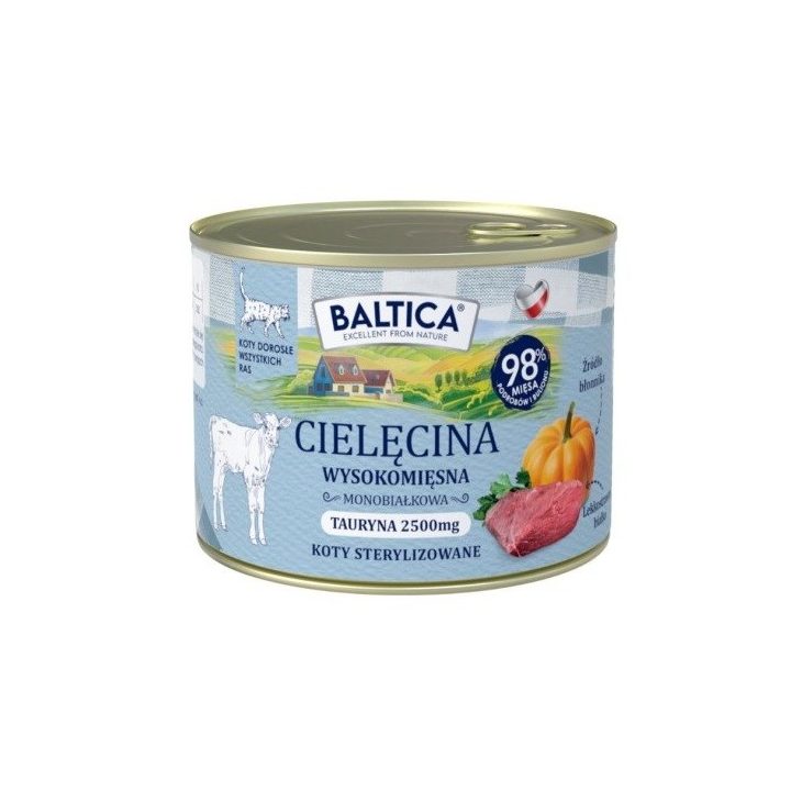 BALTICA Smaki regionów Veal - wet cat food - 185g