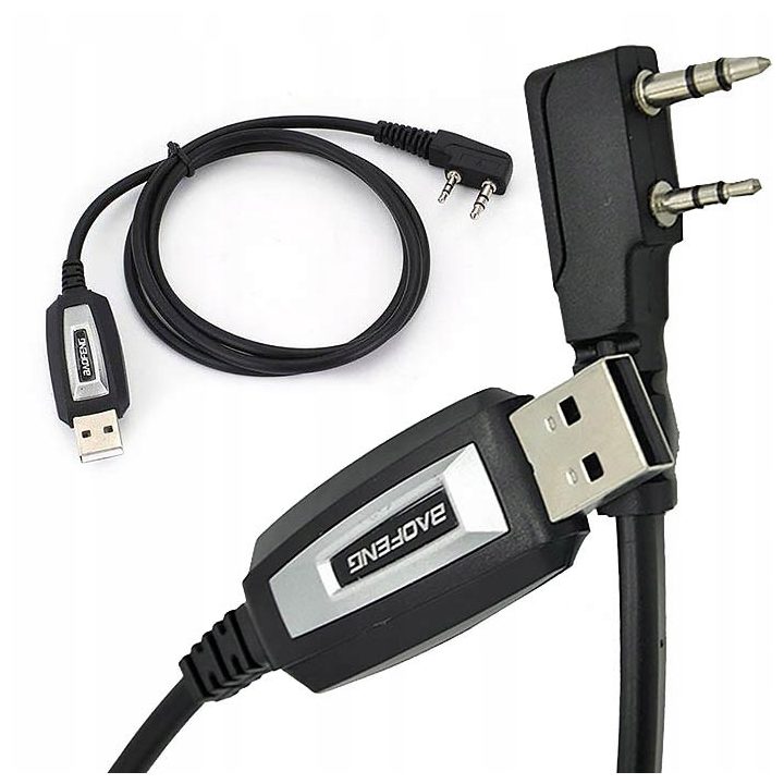 Baofeng USB cable for programming UV-5R 82 888S UV-S9 PLUS UV-13 16 17 21 radios with a K-type plug