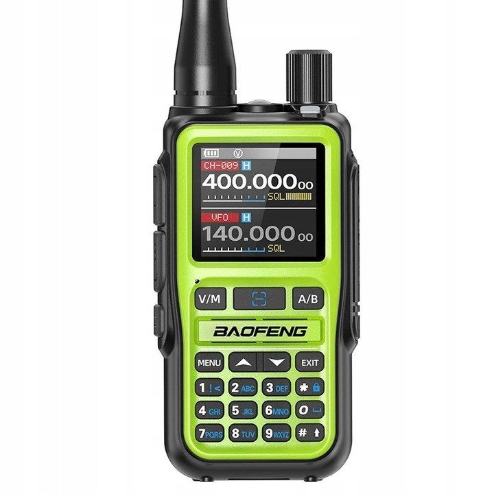 Baofeng UV-5R EU MINI USB-C Bluetooth VHF UHF Aviation Band Green Walkie-Talkie