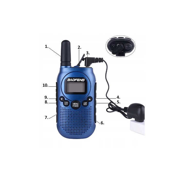 Walkie-Talkie Baofeng BF-T6 Panda Blue 2 pcs